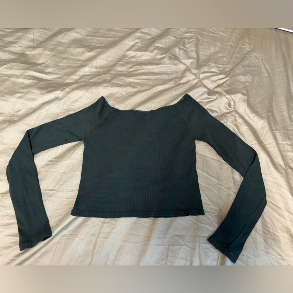 John Galt women’s green Mayson top long sleeve